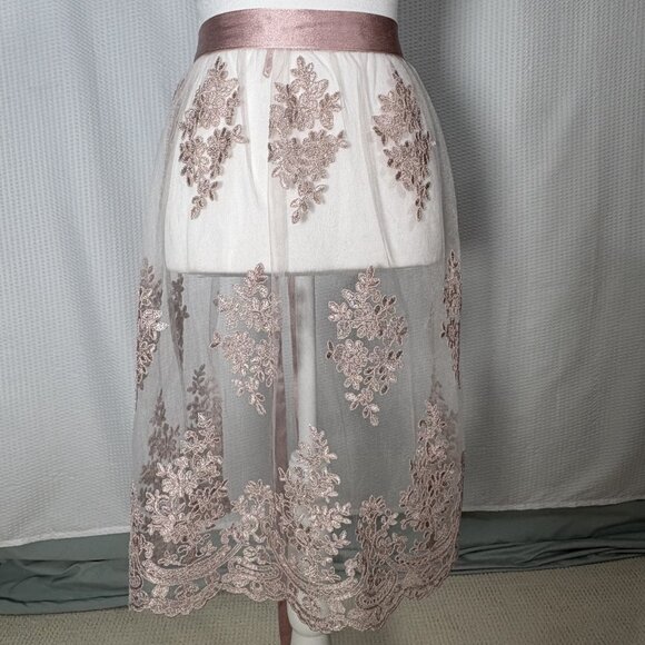 Traditional Bavarian Drindl Dress Midi Lace Satin Embroidery Corset Oktoberfest - Picture 6 of 16